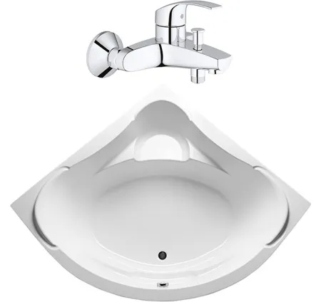 Комплект ванна K-Rossei + смеситель Cателия